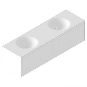 8MP206BI Подвесная тумба со встроенной двойной раковиной Kos by Zucchetti Morphing