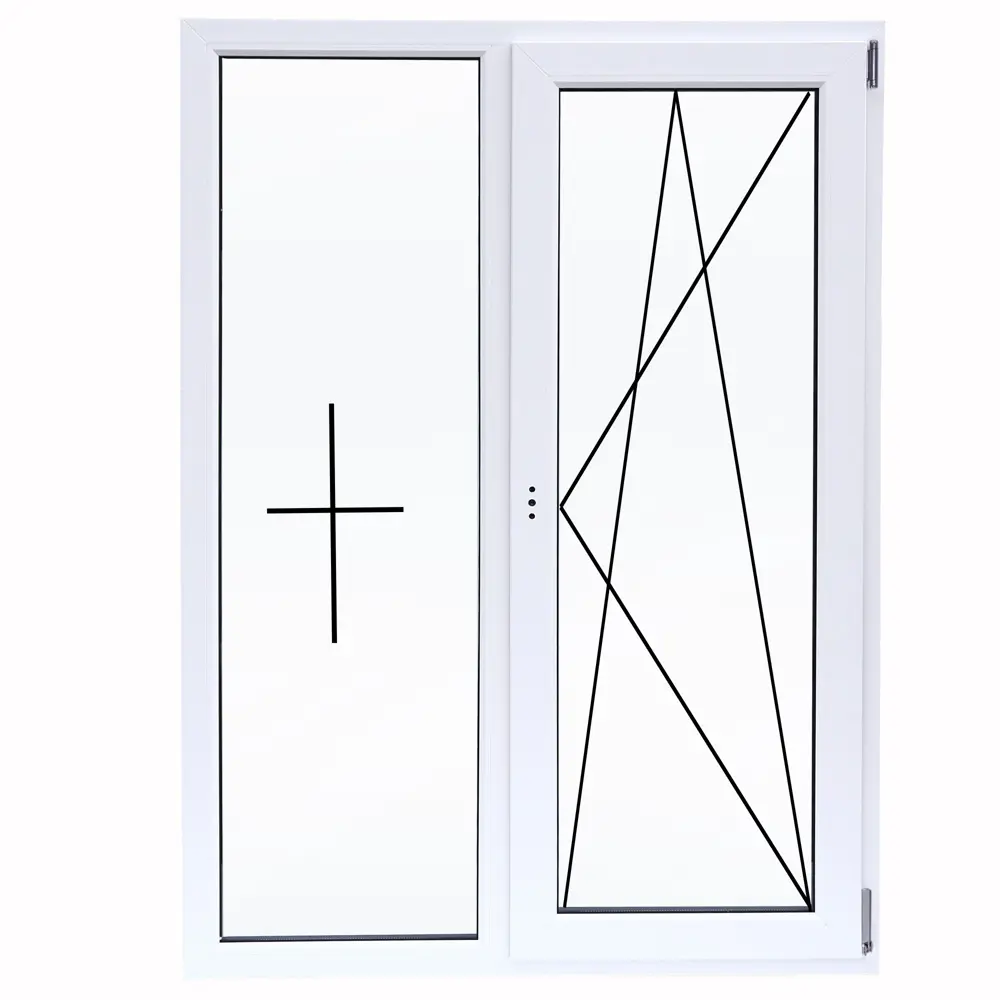 Veka: Двустворчатое пластиковое окно 1170×1000 мм с однокамерным стеклопакетом 84506470 STLM-0050801