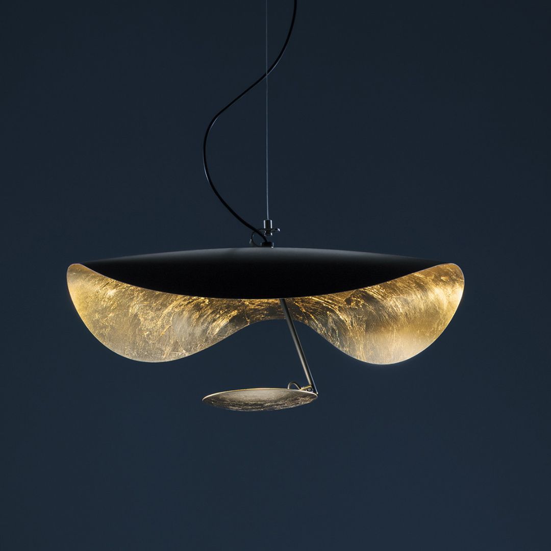 Catellani & Smith LEDERAM LS13 люстра подвесная shade black/gold/black rod/gold 118063 - Вид №2