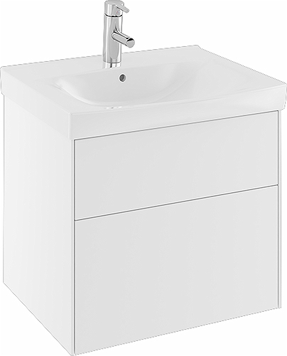 42555 IFO Sense тумба под умывальник с двумя ящиками, W = 600 мм, W1 = 622 мм, шпон черного дуба - Вид №1