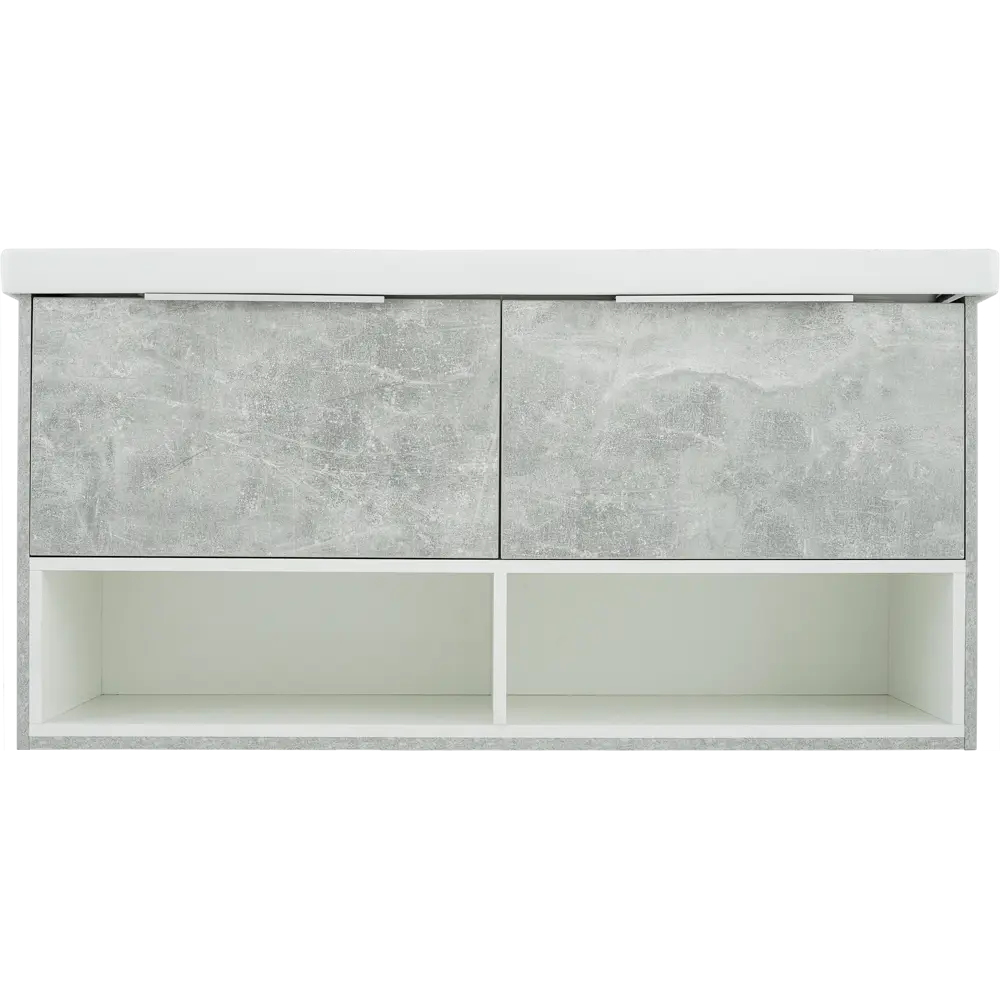 Тумба под раковину подвесная «Дана» 125 см цвет серый цемент SANFLOR STLM-2010736