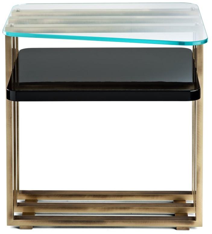 MARIONI Квадратный лакированный деревянный журнальный столик Palm 02963 - Вид №2