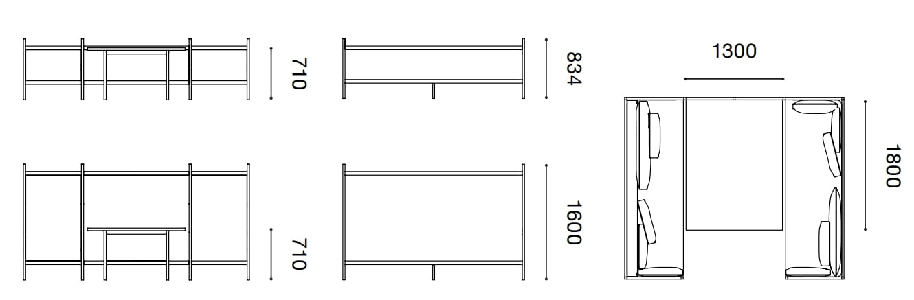 Модульный офисный остров Established&Sons сетка ARCH-00057413 - Вид №6