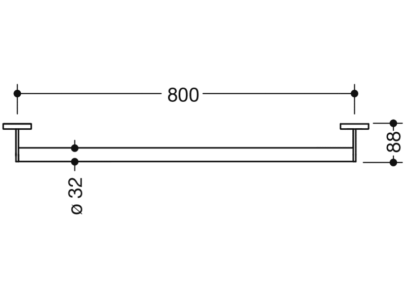 900.36.00540 ручка для захвата HEWI System 900 - Вид №1