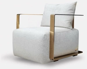 MORADA Кресло с обивкой из ткани с подлокотниками  Donna acs