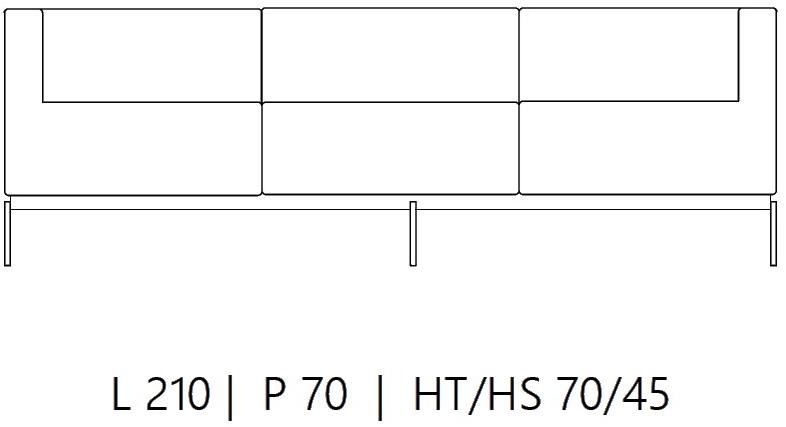 Quinti Sedute Модульный диван с тканевой обивкой Hub sun-id-1387647 - Вид №3
