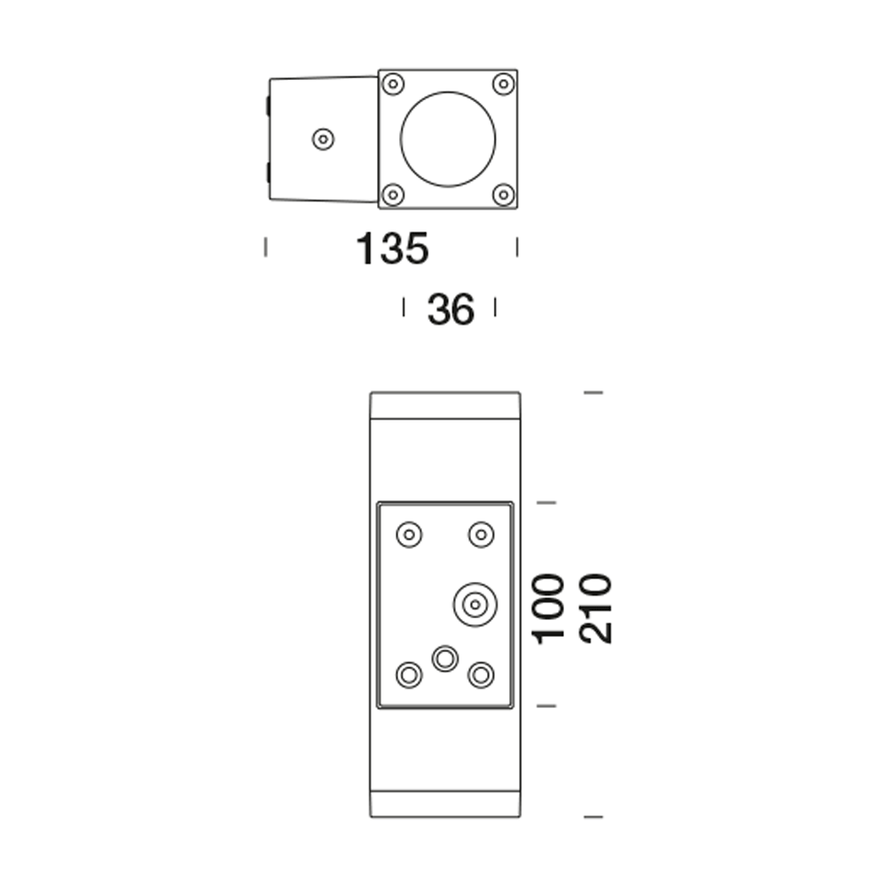 8439161 Подсветка стены Platek TETRA 75 Applique  TETRA 75 Wall lamp - 6 LED 4000K 12°  - Вид №6