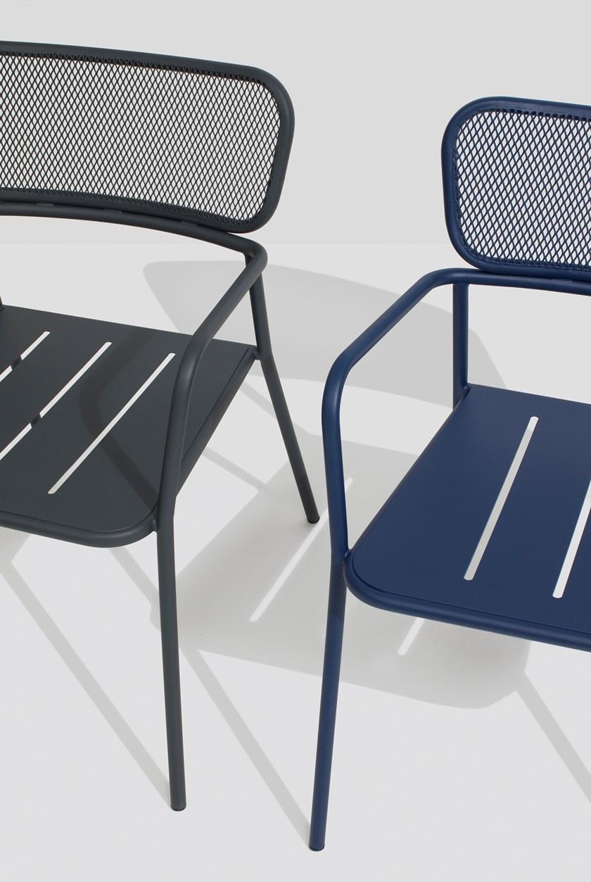 Garda Furniture Штабелируемый металлический садовый стул со встроенной подушкой Totem Gt01be - Вид №6