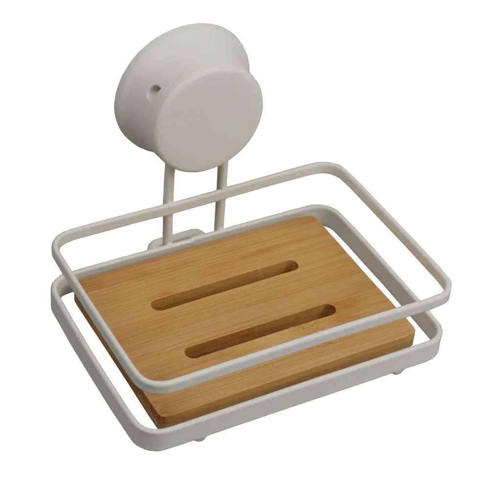 Мыльница Аквалиния металл цвет белый Белый на присоске STLM-2184201