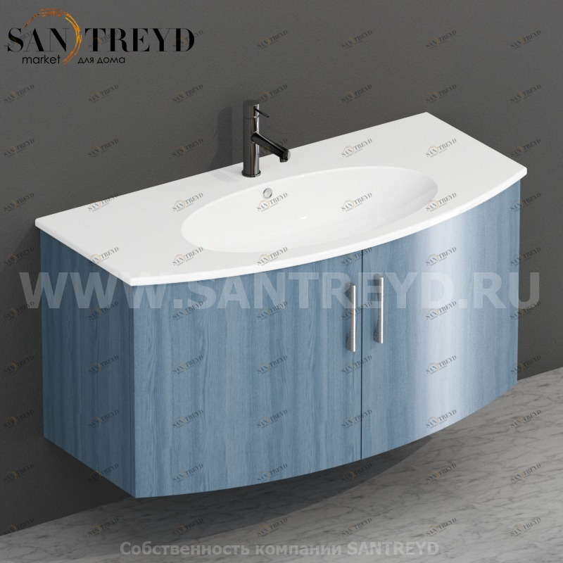 MDMA10Y6153 Тумба с двумя створками 98 см синяя Globo 4ALL Италия Ceramica Globo