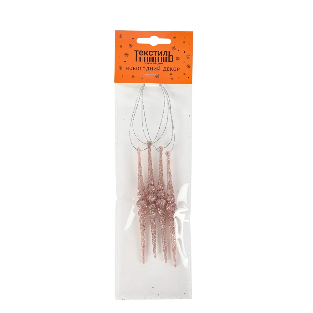 89377720 Новогоднее украшение Сосульки 623 розовый 4 шт. STLM-1390823 Santreyd  - Вид №2
