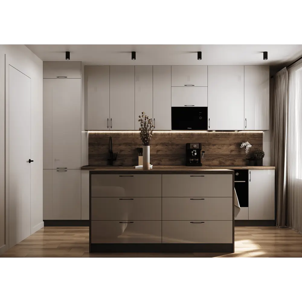 Фасад для кухонного шкафа Аша 59.7x137.3 см Delinia ID ЛДСП цвет бежевый STLM-2128732 - Вид №4