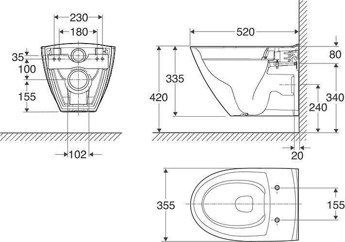 624509309 Приставной унитаз напольный Белый IFO  Швеция  - Вид №3