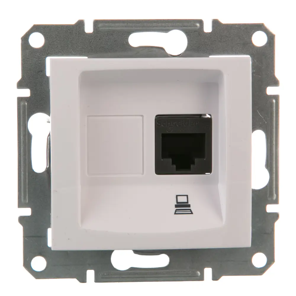 Розетка компьютерная Schneider Electric Sedna, цвет белый 13368891 STLM-2175730