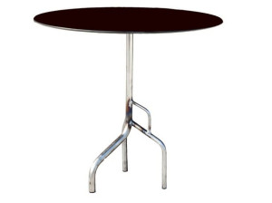 Круглый стол с металлическим откидным верхом