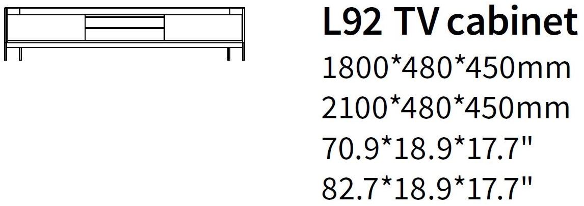 HC28 Cosmo Лаковая тумба под телевизор Emma L92 - Вид №1
