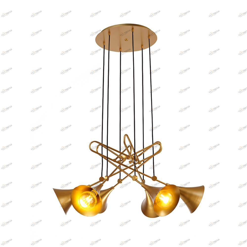 Подвесная люстра Mantra Jazz Pintura Oro 6350 MANTRA ДИЗАЙНЕРСКИЕ, JAZZ PINTURA ORO 137930 Золотой 