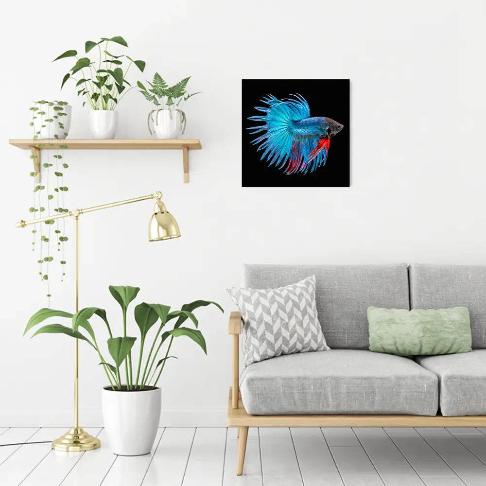 Картина на стекле Рыба голубая 40x40 см 82523502 STLM-2189730 ARTABOSKO  - Вид №4