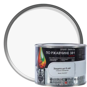 Грунт эмаль по ржавчине 3 в 1 гладкая Dali Special цвет белый 0.4 кг