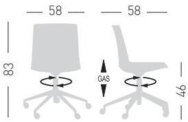 GABER Регулируемый по высоте вращающийся офисный стул на эстакаде Jubel sun-id-1371498 - Вид №5