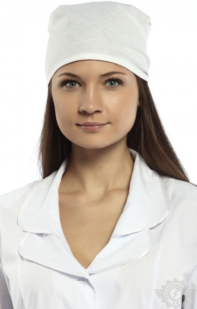 59162 Косынка х-б белая  Головные уборы  размер Спецодежда  - Вид №3