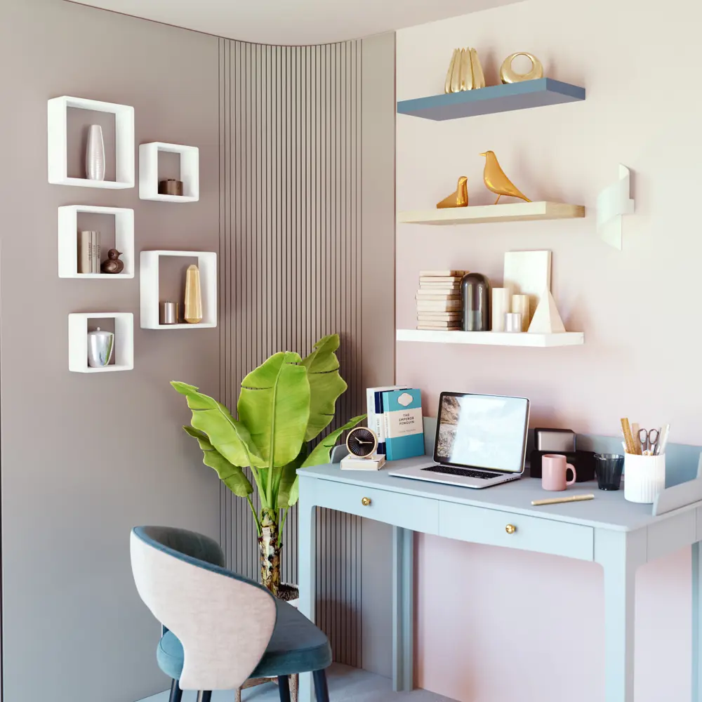 Spaceo: Набор из трёх эко-полок для интерьера 20x20/24x24/28x28 см 82877490 STLM-1091665 - Вид №9