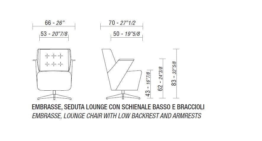 Кожаное кресло с капитонными спицами ESTEL GROUP Embrasse ARCH-00000920 - Вид №1
