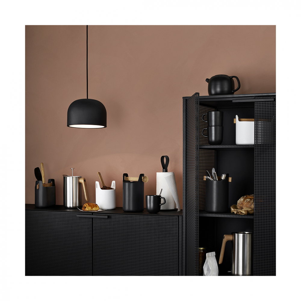 EVA SOLO 520427 Емкость для хранения с ложкой, 20 см Керамика, пластик, дуб  - Вид №1