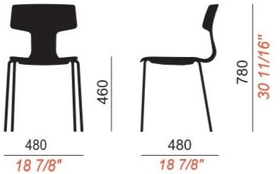 COLOS Штабелируемый стул из полипропилена Split sun-id-1395922 - Вид №6