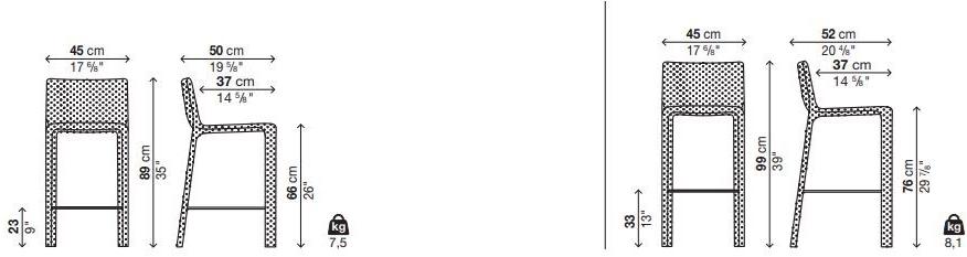 Kristalia Табурет высокий, обитый тканью, со спинкой Joko sun-id-1362133 - Вид №4