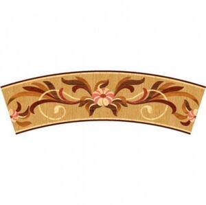 Художественный паркет Da Vinci Паркетный Бордюр 26-211 Орех Европейский (Грецкий) Селект (Гладкая) 1000х200 мм.