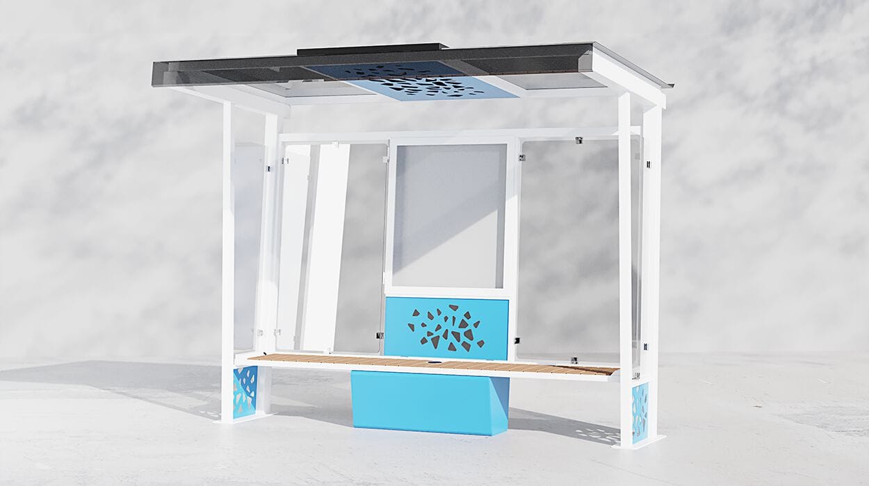 Стальной и стеклянный навес с доской объявлений DIMCAR Komete ARCH-00058941 - Вид №1