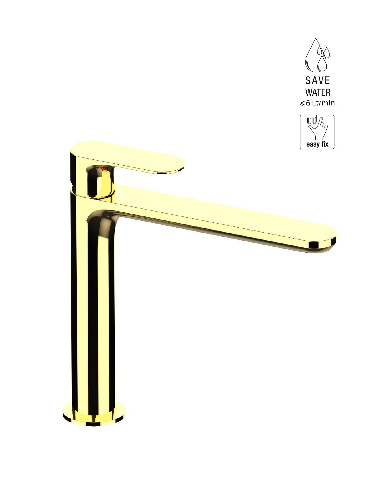 Смеситель для раковины с одним отверстием без слива Rubinetterie Frattini Lea ARCH-00148835 - Вид №1