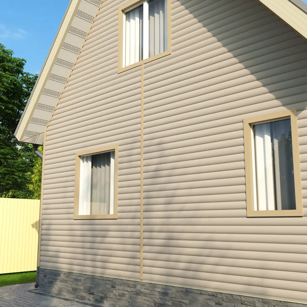 Сайдинг ПВХ MONLID блок-хаус 3 м бежевый 0.61 м² 89407633 STLM-2190752  - Вид №2