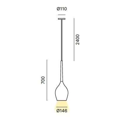 Подвесной светильник из дутого стекла Quadrifoglio Group Design Lighting ARCH-00131363 - Вид №6