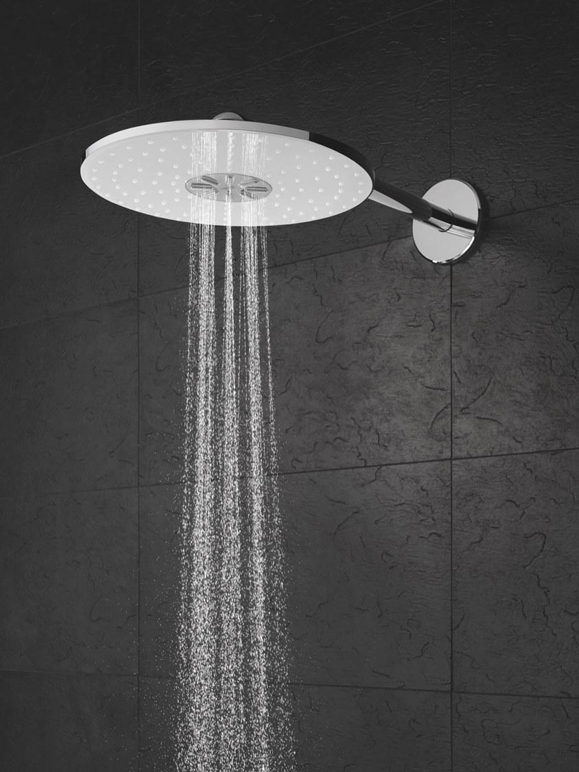 Верхний душ GROHE Rainshower 310 SmartActive с душевым кронштейном 430 мм, 2 режима струи, белая луна (26475LS0) - Вид №11