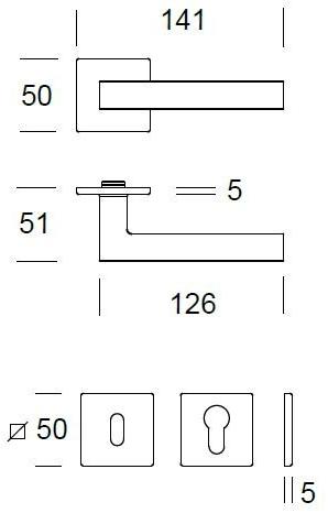 Reguitti Ручка из нержавеющей стали на розетке Geneve Aq03mrq0135 - Вид №2