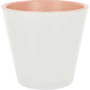Кашпо для цветов Ingreen London ø16 h14.5 см 1.6 л пластик бело-персиковый