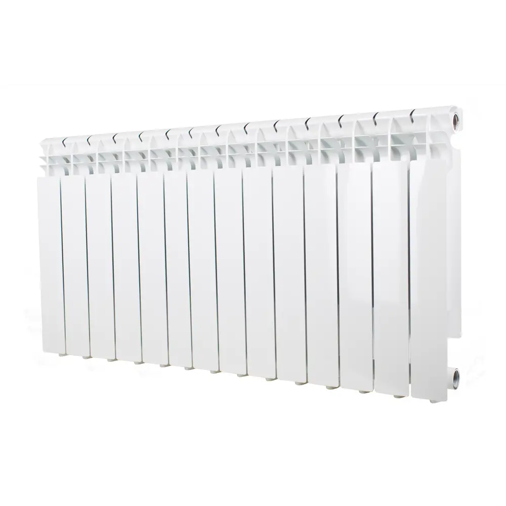 Радиатор секционный Equation Aluminium 500/96 14 секций боковое подключение алюминий белый STLM-2085904 - Вид №1