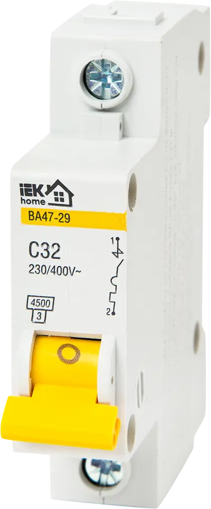 Автоматический выключатель IEK Home ВА47-29 32А для защиты электросетей 18072301