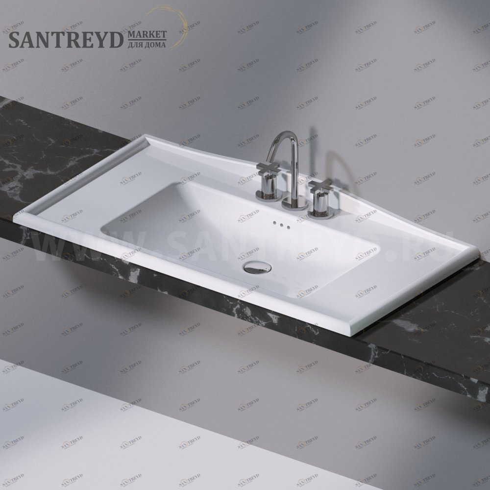 L490100 Накладная раковина под столешницу  прямоугольная A. e T. Italia PRINCESS AeT ITALIA