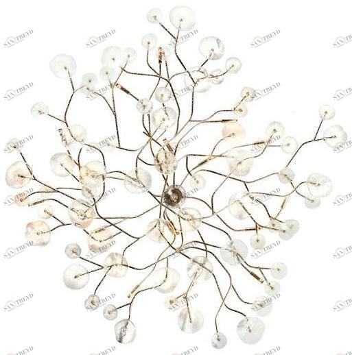 Possoni Illuminazione Потолочный светильник из натуральной латуни со стеклом In bloom 1080/16pl 