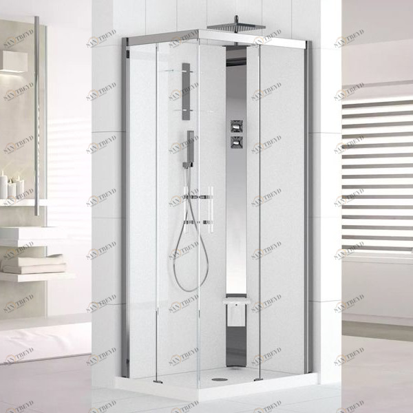 Novellini. Душевая кабина 100x80 A100x80 HYDROMASSAGE с низким душевым поддоном HOLIDAY CRYSTAL 2 HC2A100SM11KAHC2A100DM11KA