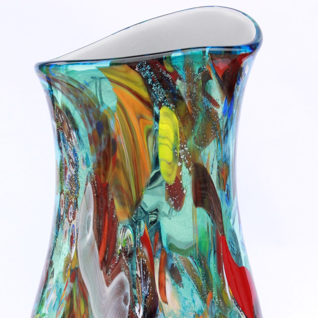 1785 ORIGINALMURANOGLASS Разноцветная ваза Яркая Мечта - муранское стекло 11 см  - Вид №1
