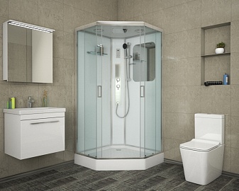 Душевая кабина NG-6002GD (1000х1000х2200) Santreyd NG-6001-02GD