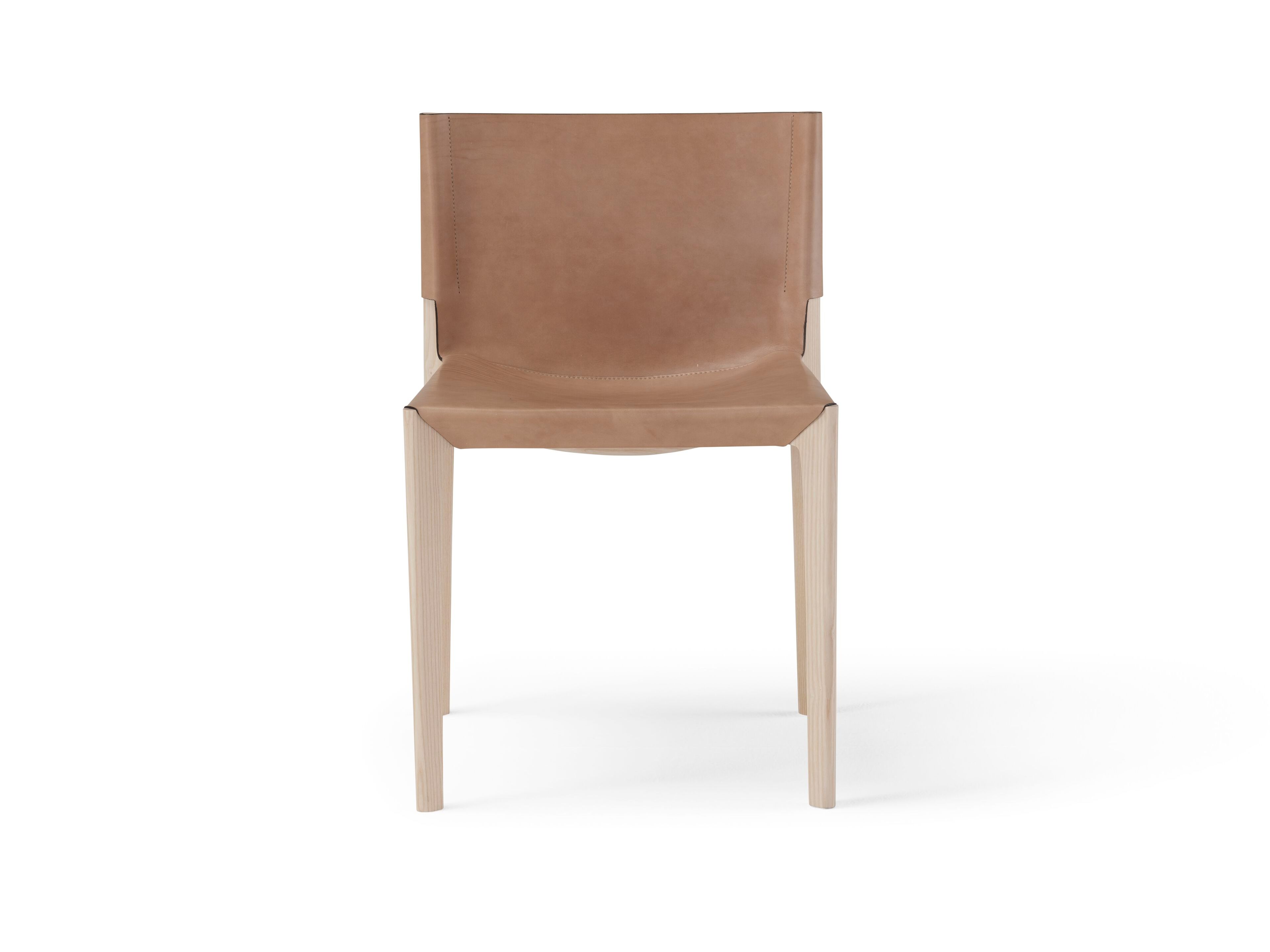 Стул из кожи и дерева Amura Stilt ARCH-00068836 - Вид №1