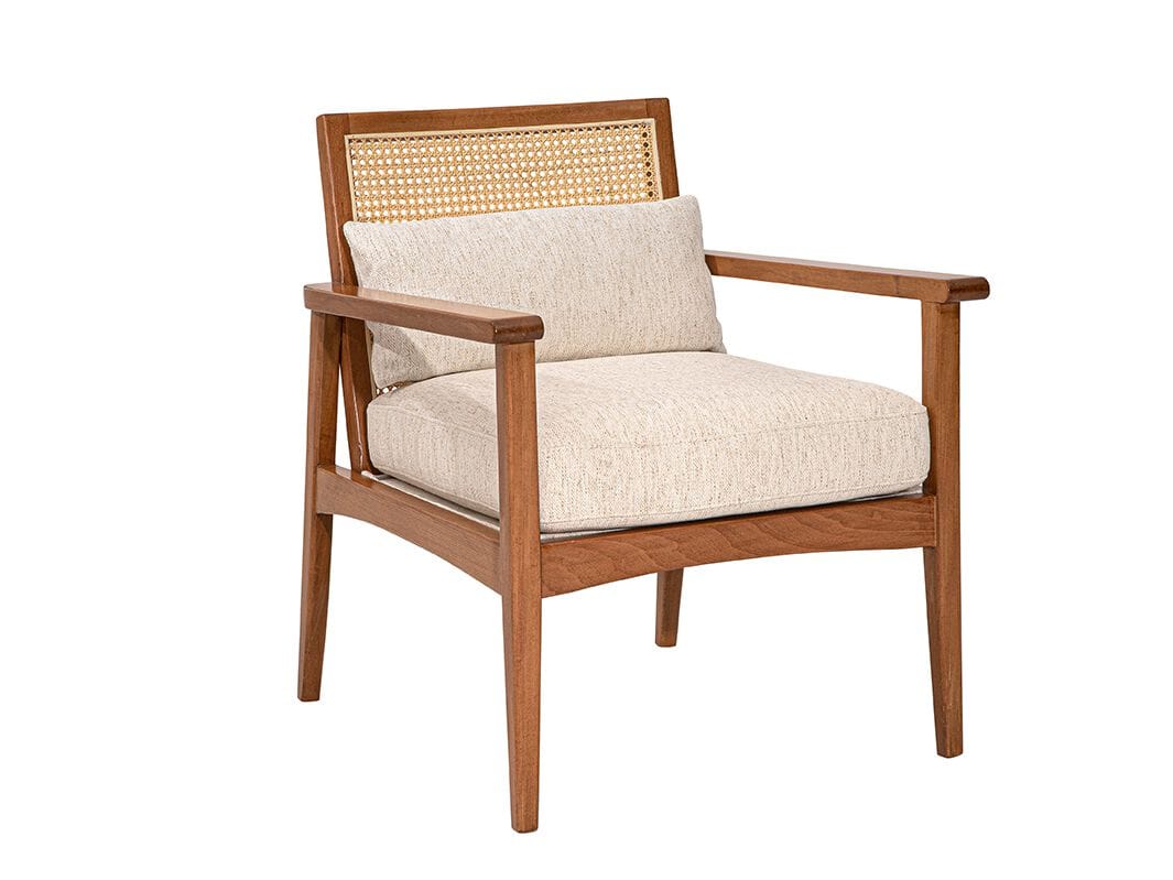 Деревянное и плетеное кресло с подлокотниками NDESIGN глина ARCH-00034454