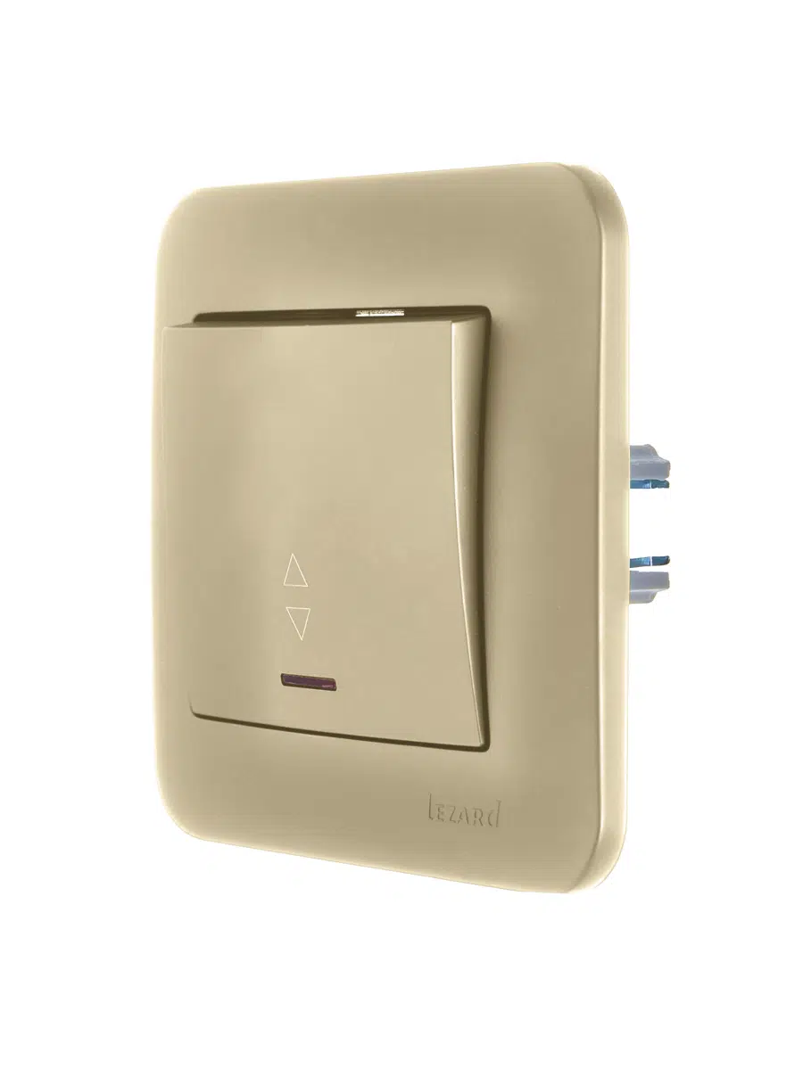 ASTI Выключатель проходной с подсветкой золото LEZARD 7081-3636-114