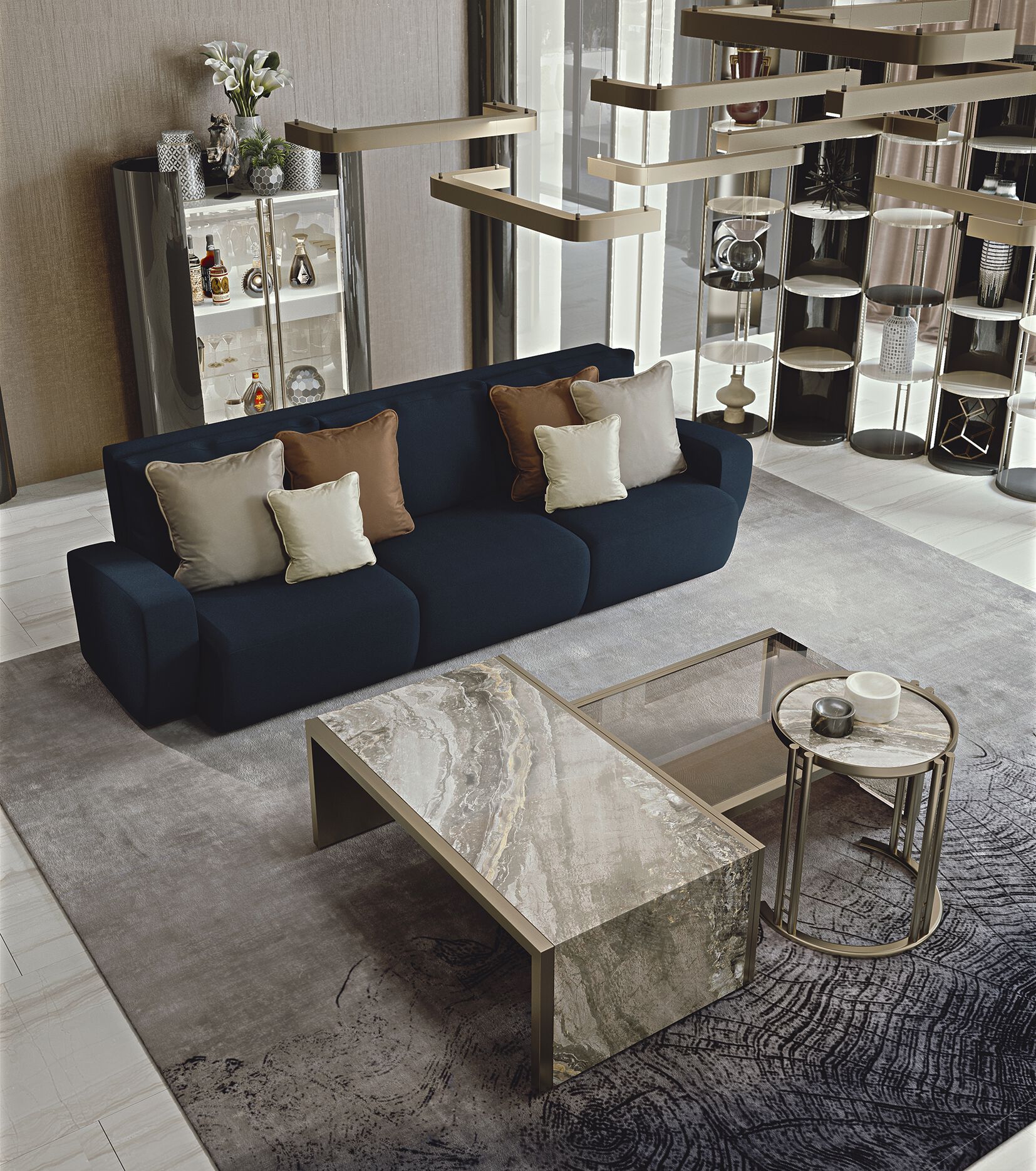 3-местный кожаный диван Bizzotto Italia Atmosphera ARCH-00095382 - Вид №1