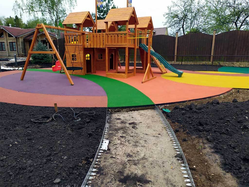 Металлический бордюр 1200*40*45*1,5 компл. ГеоПластБорд GPBST-15 - Вид №5